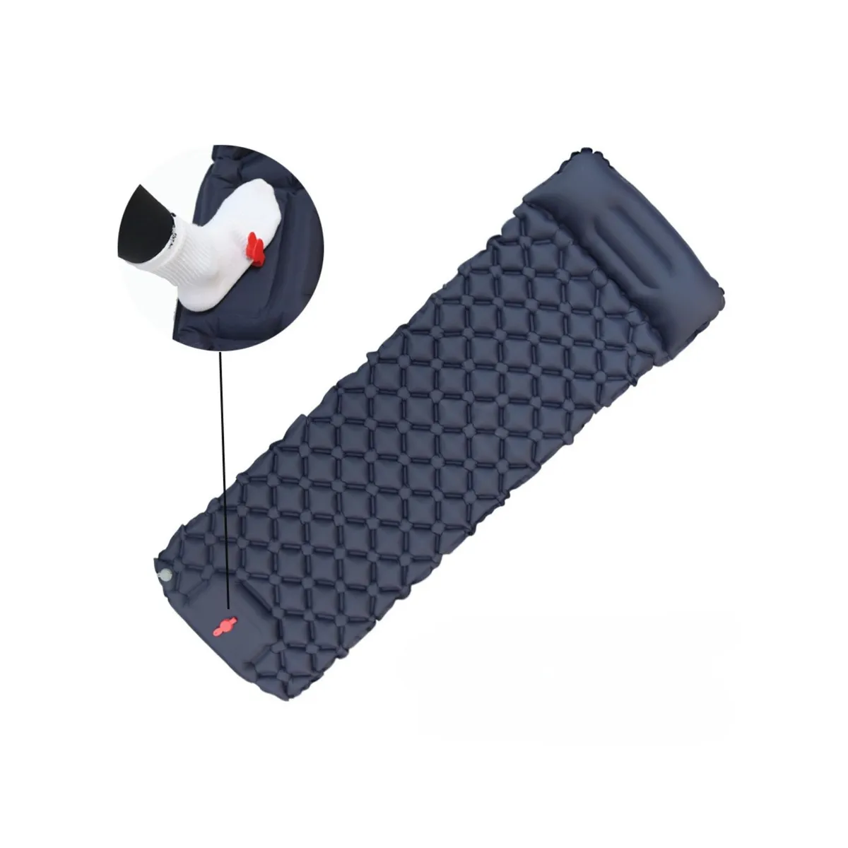 BABYLUNA - Colchoneta Inflable Camping Individual Ultraligera con Inflador de Pie