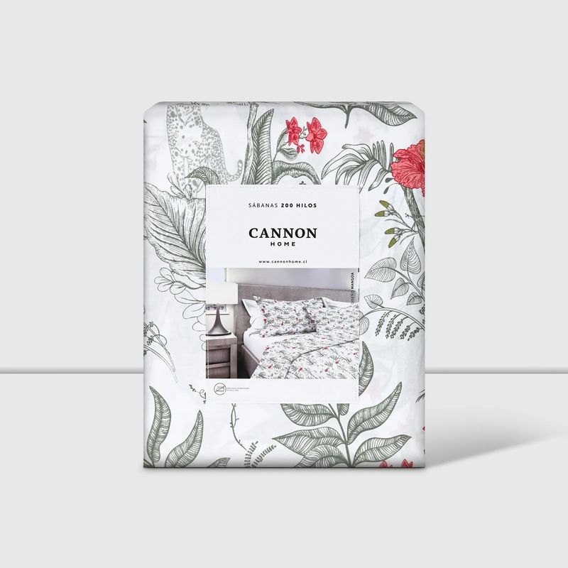 CANNON - Sabanas 2 Plazas Ec Cannon 200 Hilos Mangoa