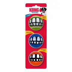 KONG - Pelotas Para Perros Grinz By Rogz Ball X3 Talla M 6.3cm Surtido