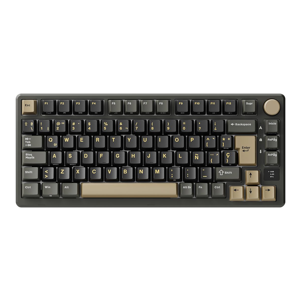 ROYAL KLUDGE - Teclado Mecánico Royal Kludge Rk-m75 Phantom 75% Sw Silver