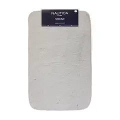NAUTICA - Alfombra de baño ultra suave 50x80cm Gris claro