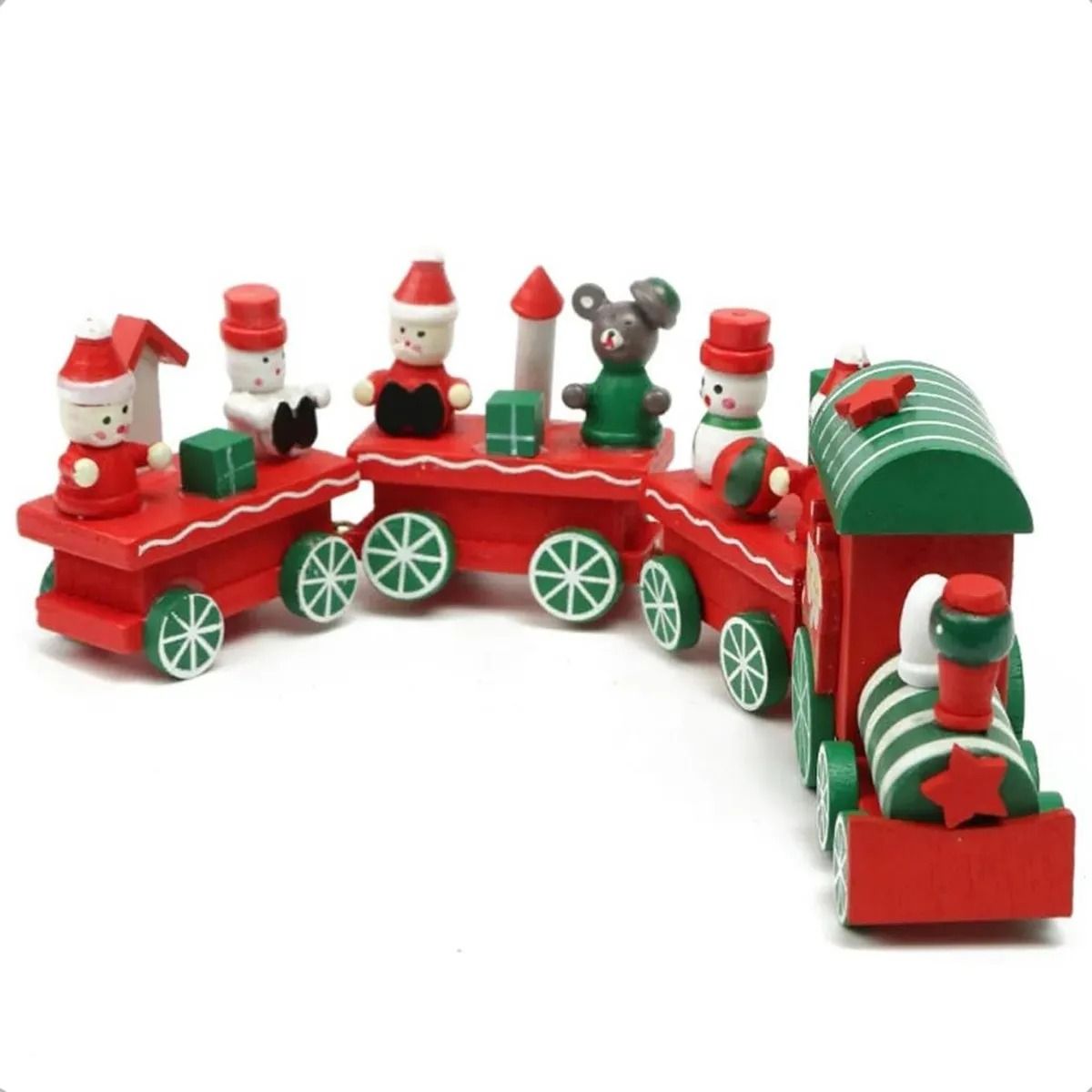 GENERICO - Tren Madera Adorno Navidad Decoración Hogar Navidad Regalo