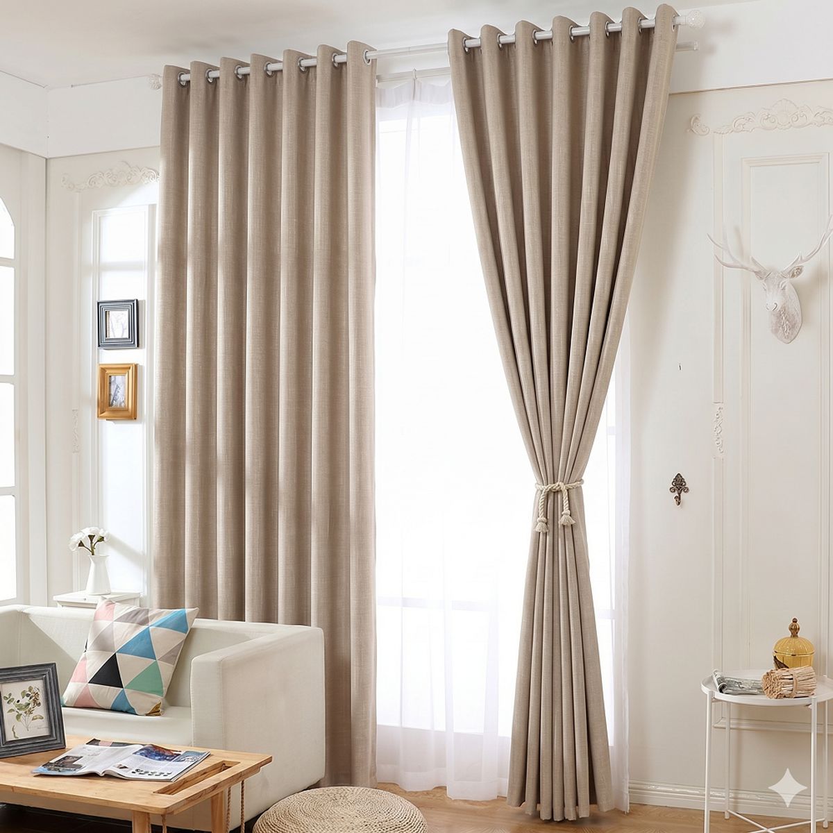 CORTINA BLACKOUT BEIGE DE 2 PAÑOS RNGOMADA MP, marca GENERICO - Foto Principal