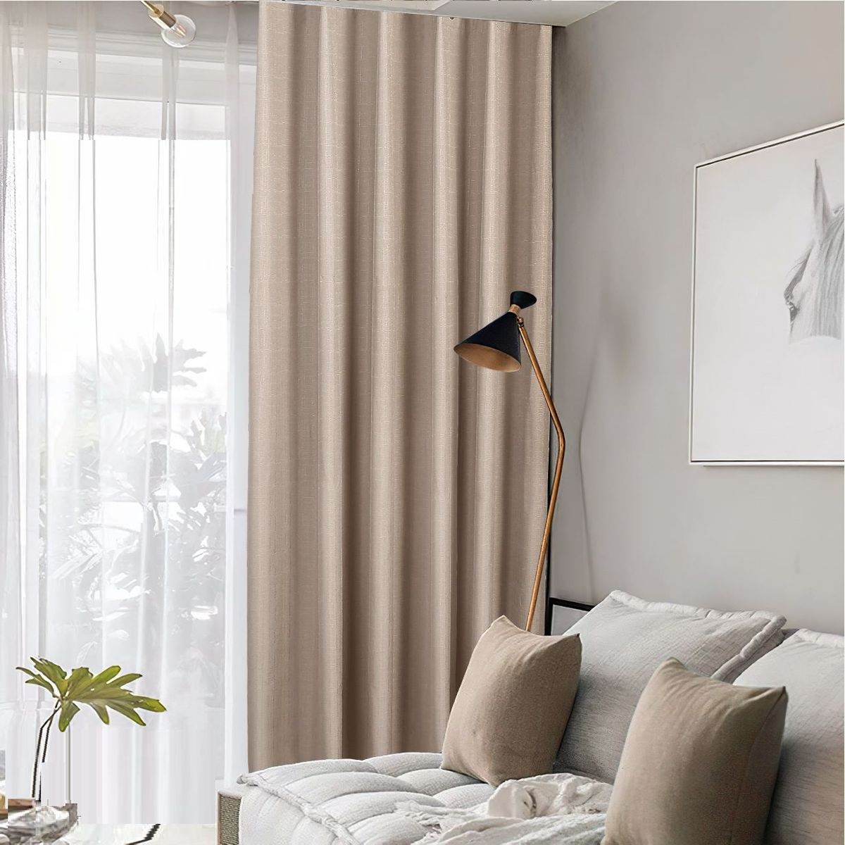 CORTINA BLACKOUT BEIGE DE 2 PAÑOS RNGOMADA MP, marca GENERICO - Foto 2