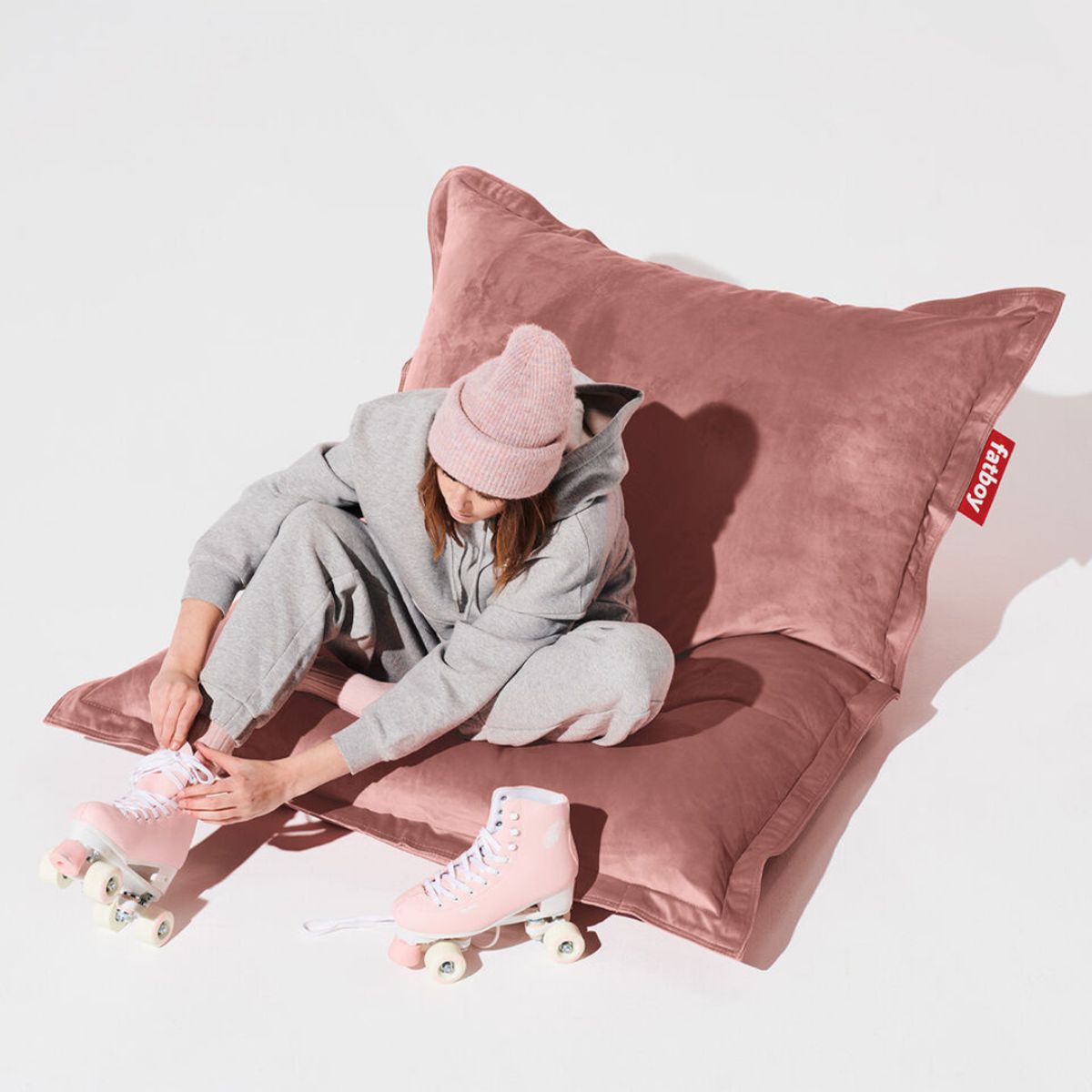 FATBOY - Puff Fatboy Original Slim Velvet - Recycled - Rosado