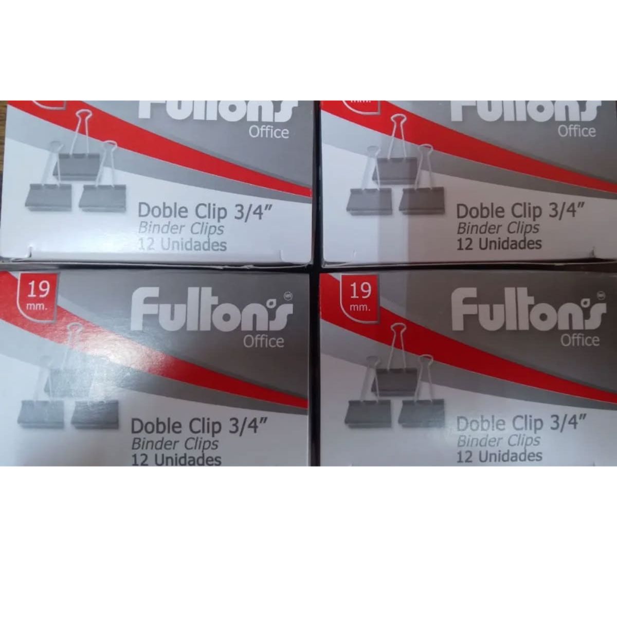 FULTONS - Doble clip 3/4 12 unidades