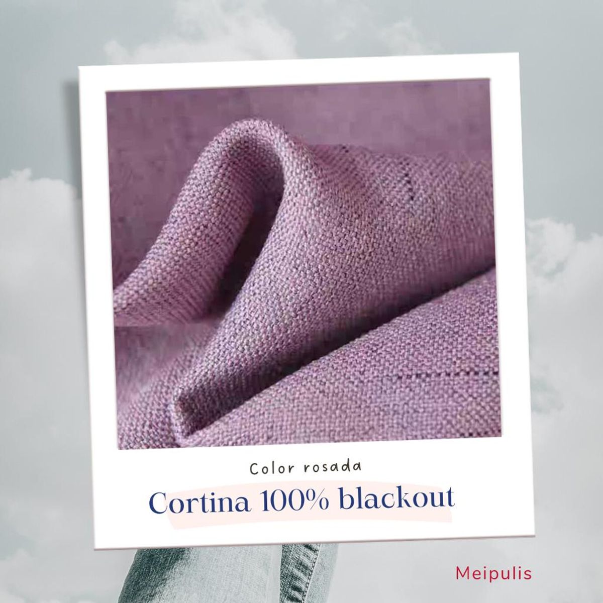 GENERICO - CORTINA BLACKOUT ROSA DE 2 PAÑOS ENGOMADA MP