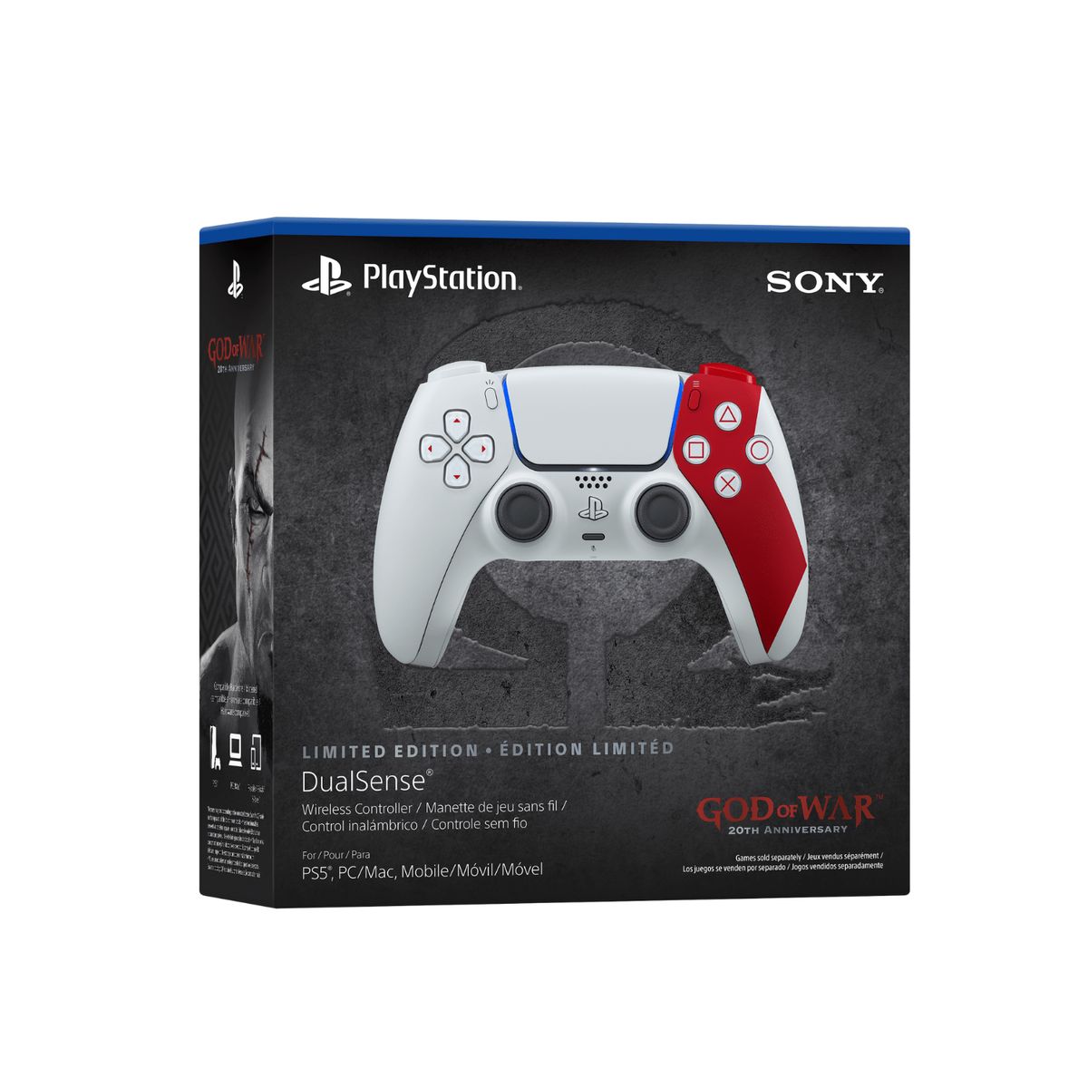 SONY - Control PS5 DualSense Edición Limitada God of War 20 Aniversario
