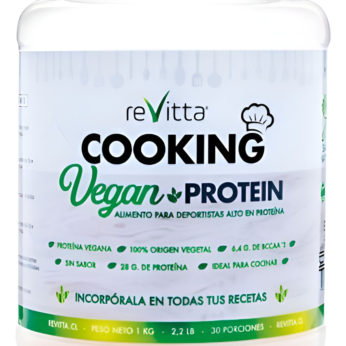 REVITTA WELLNESS - Proteina Vegana Para Cocinar Cooking Vegan Protein 1 Kg.