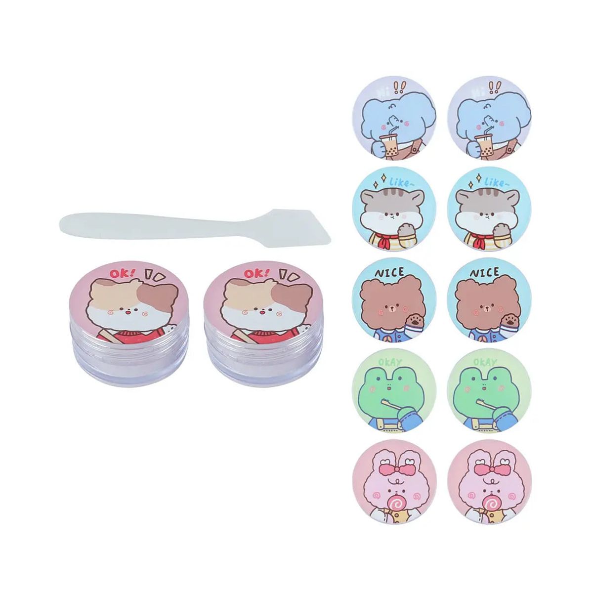 TOPSOC - Kit Envases Potes Para Cremas 3x4cm