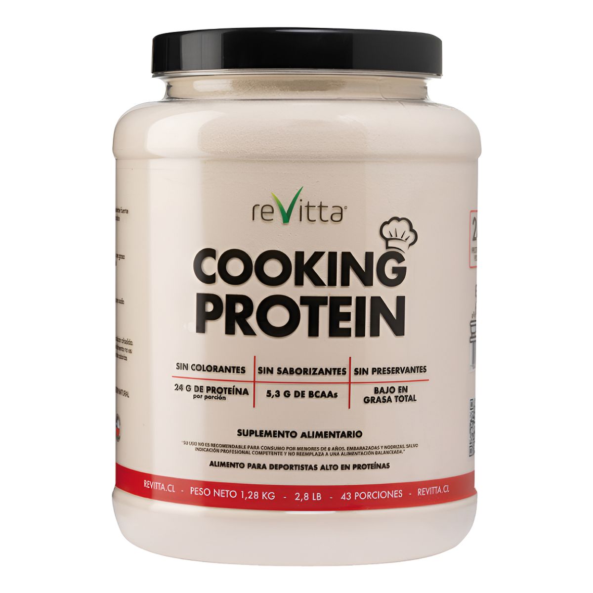 REVITTA WELLNESS - Revitta Cooking Protein Whey 1,28 Kg - Polvo 43 Porciones