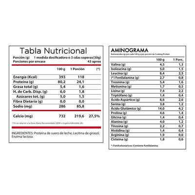 Imagen 2 del producto Revitta Cooking Protein Whey 1,28 Kg - Polvo 43 Porciones