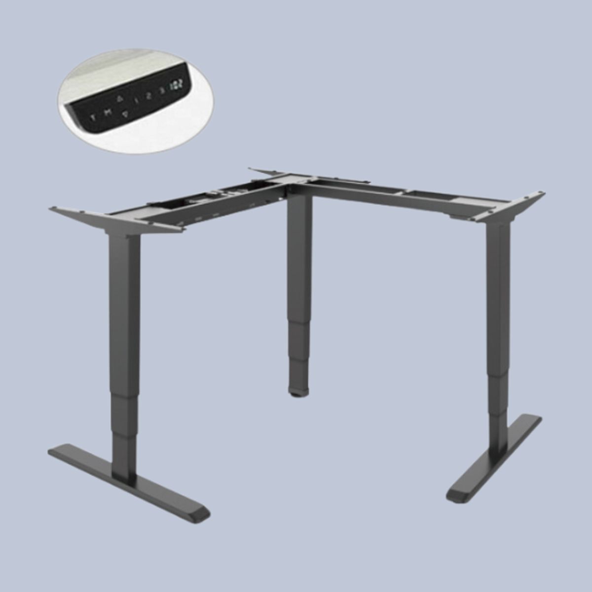 ERGOSTORE - Base escritorio Eléctrico L Ajustable 3 Motores Marco Ergonómico 150 kg