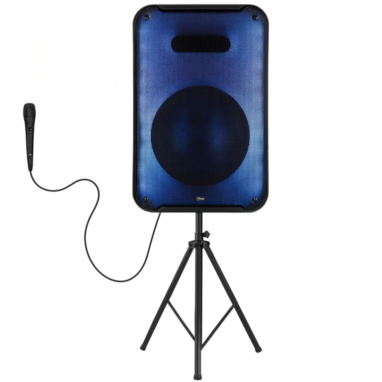 Parlante Bluetooth Flaming Ambiglow 12 RGB Atril+ Mic 30W Negro