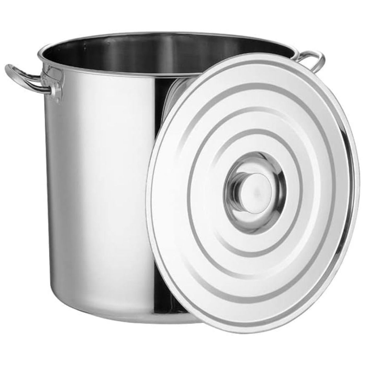 BAZUCA - Fondo Olla Acero Inoxidable 50 Litros – Espesor 2,5 mm Gruesa, Para cocinas Gas Eléctrica Inducción