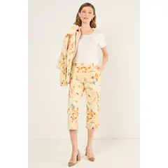 MA GRIFFE - Capri Estampado Floral Mujer Naranjo Magriffe