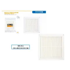 GENERICO - Rejilla De Ventilacion17X17cm Blanco