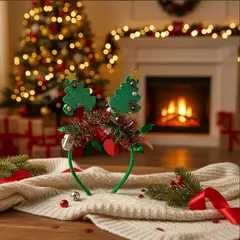 GENERICO - Set 6 Cintillo Diadema Árbol de Navidad