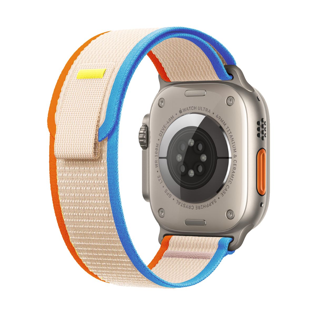 KBOD - Correas Para Apple Watch Kbod Loop Trail De 42-44-45-49mm Crema Azul