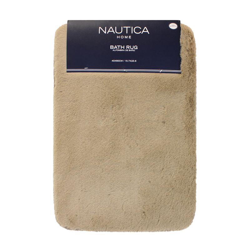 NAUTICA - Alfombra de baño Nautica ultra suave 40x60cm beige