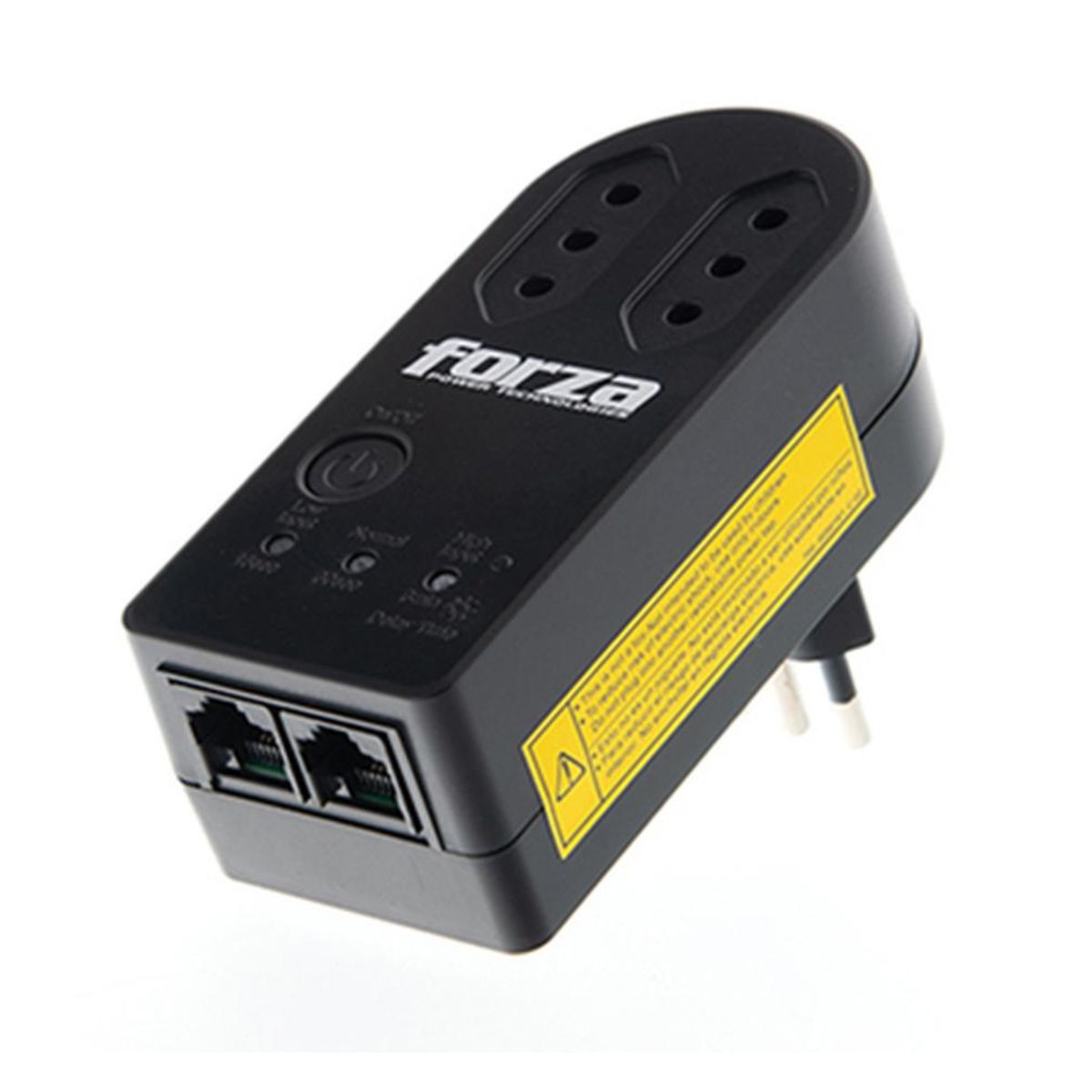 FORZA - Protector de Voltaje 2 tomas CAP 1500W giratorio negro