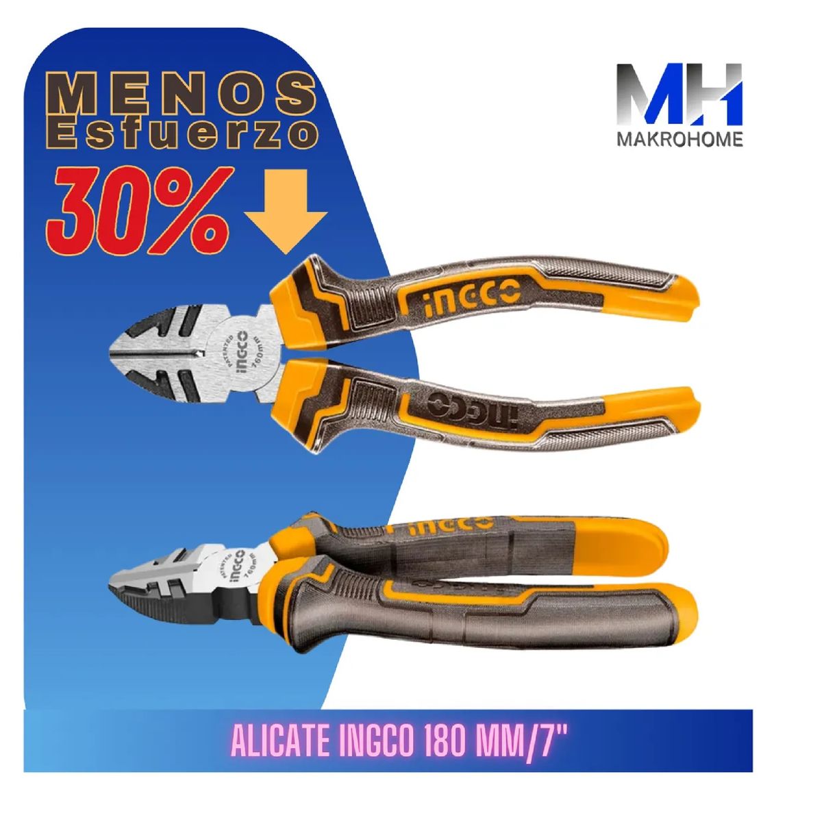 INGCO - Alicate De Corte Diagonal Industrial Ingco 180mm 7