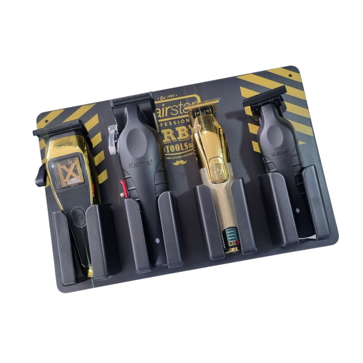 GENERICO - Soporte de pared para Maquinas de Corte Barberia 2 unid