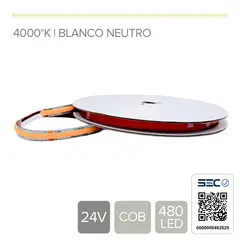 STOREFIX - CINTA LED COB SIN DEMARCACION 11W 24V NEUTRO (Rollo 5 mts)