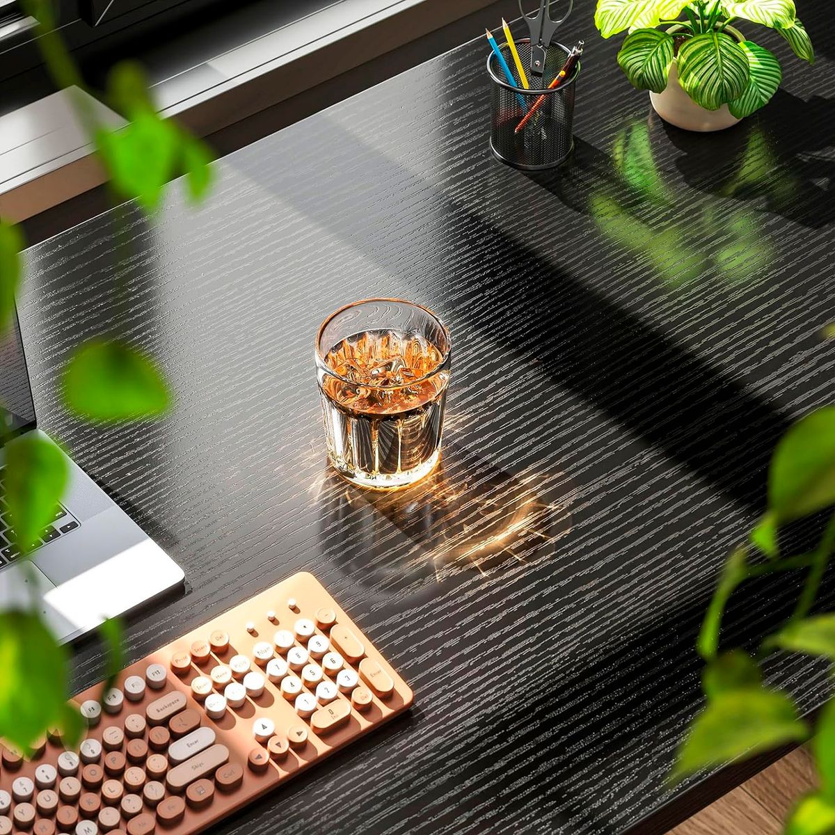 HABITA2 CHILE - Escritorio Black Resistente Negro 100cm