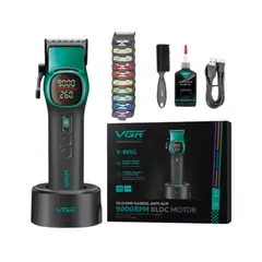 VGR - Máquina Cortar Pelo Barberia Clipper V-885c Profesional Color Verde