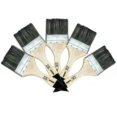 F3C - Pack X5 Brocha 3 Pulgadas Mango Madera Profesional