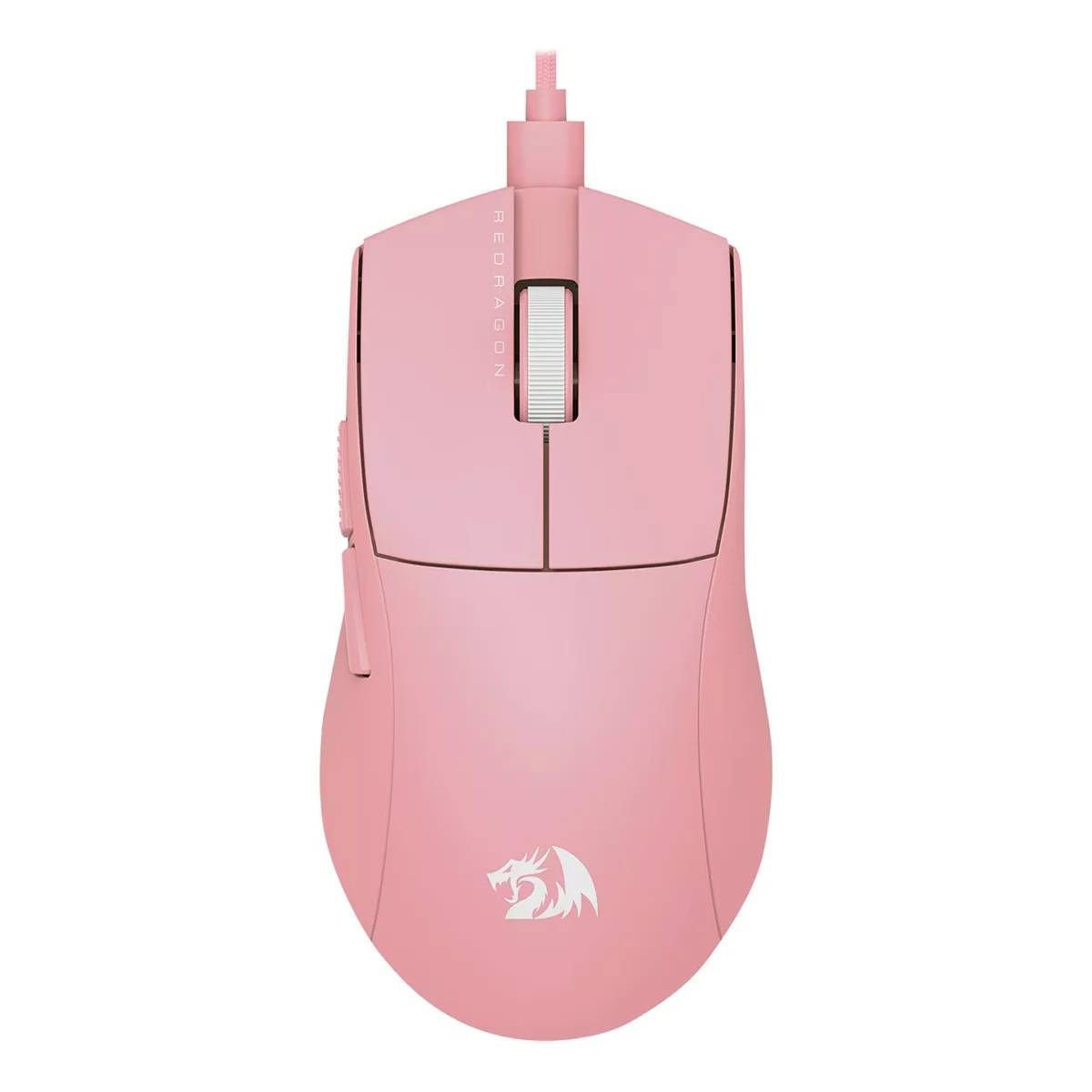 REDRAGON - Mouse Gamer Redragon K1NG M724P, 1000 hz, 5 Botones, Cableado, Pink
