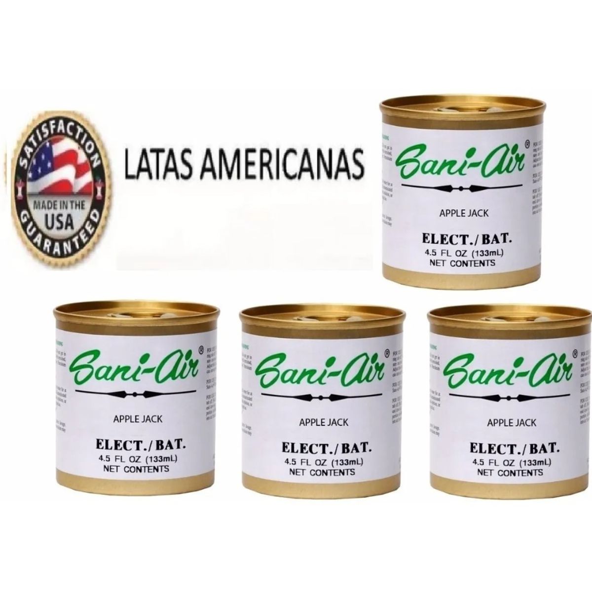 GENERICO - Pack 4 Lata Original Aromatizante Sani Air