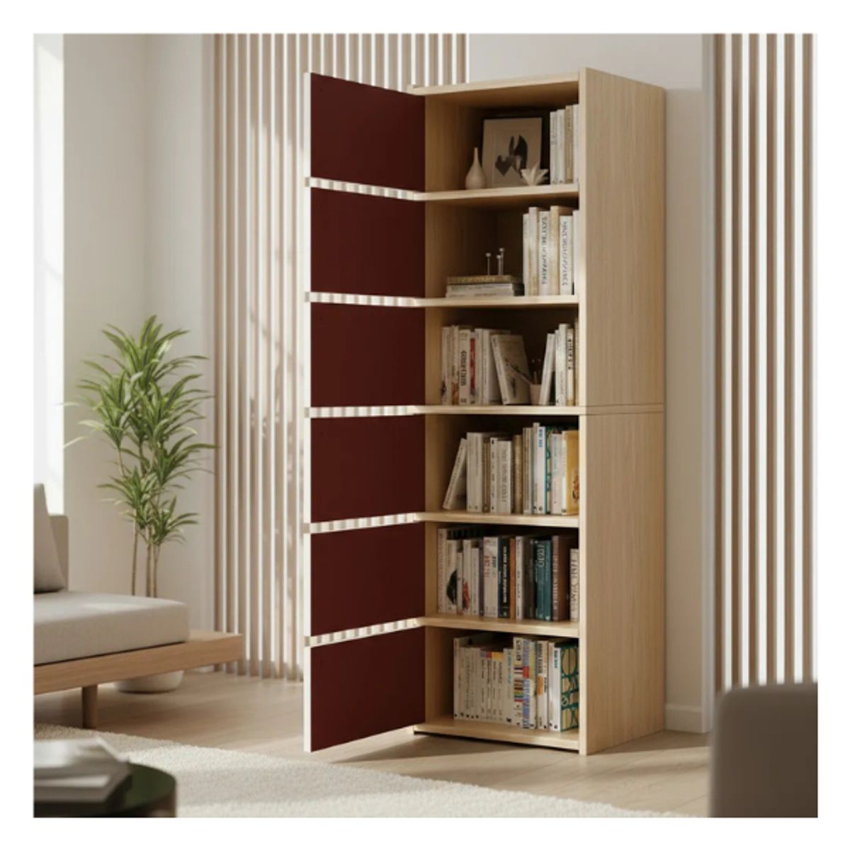 GENERICO - Librero De Madera Biblioteca Con Estantes Niveles 40x153x30