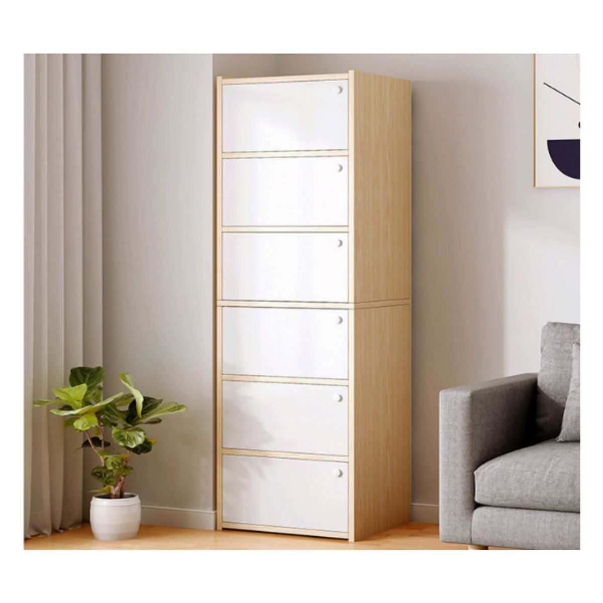 GENERICO - Librero De Madera Biblioteca Con Estantes Niveles 40x153x30
