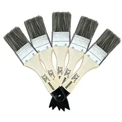 F3C - Pack X5 Brocha 1.5 Pulgadas Mango Madera Profesional