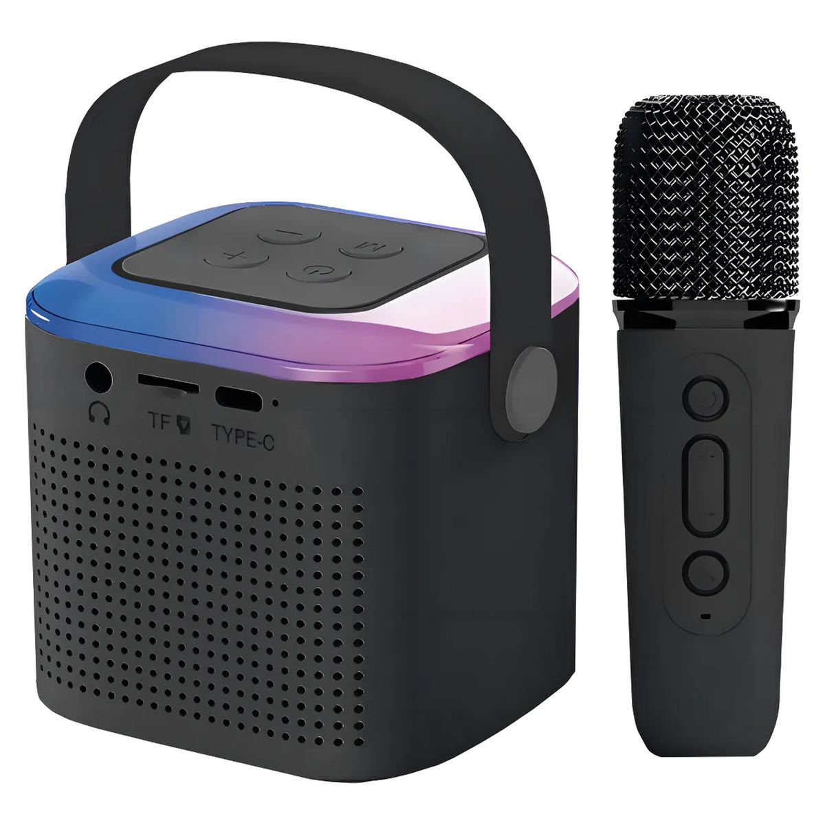 AUDIO PRO - Parlante Bluetooth Portatil Karaoke Luces RGB AP02101 Negro