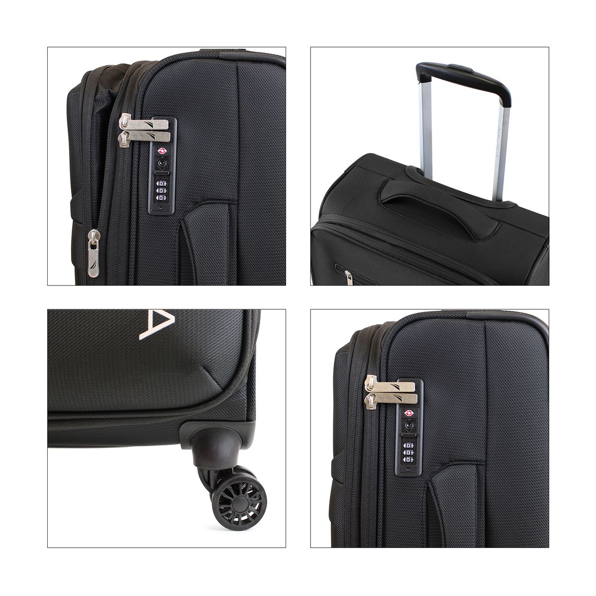 NAUTICA - Pack 2 maletas blanda de tela M+L Nautica Munich 20k y 23k negra