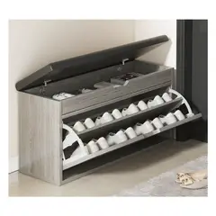 GENERICO - Zapatero Mueble Organizador Con Asiento y Cajón 80x51x24cm