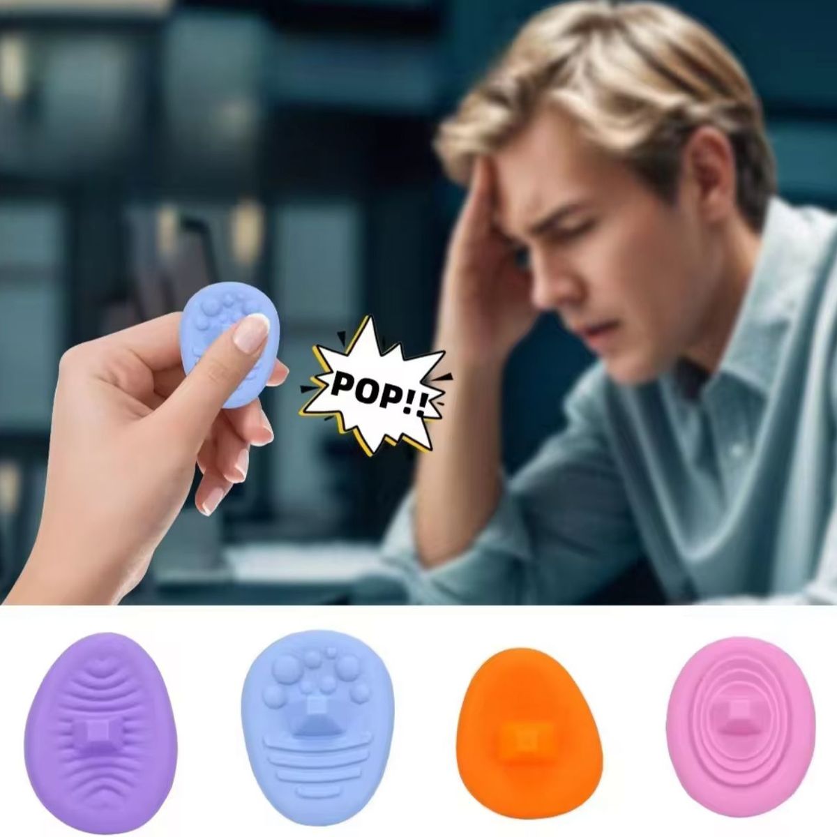 GENERICO - Piedras Sensoriales Dedos Antiestrés TEA TDAH