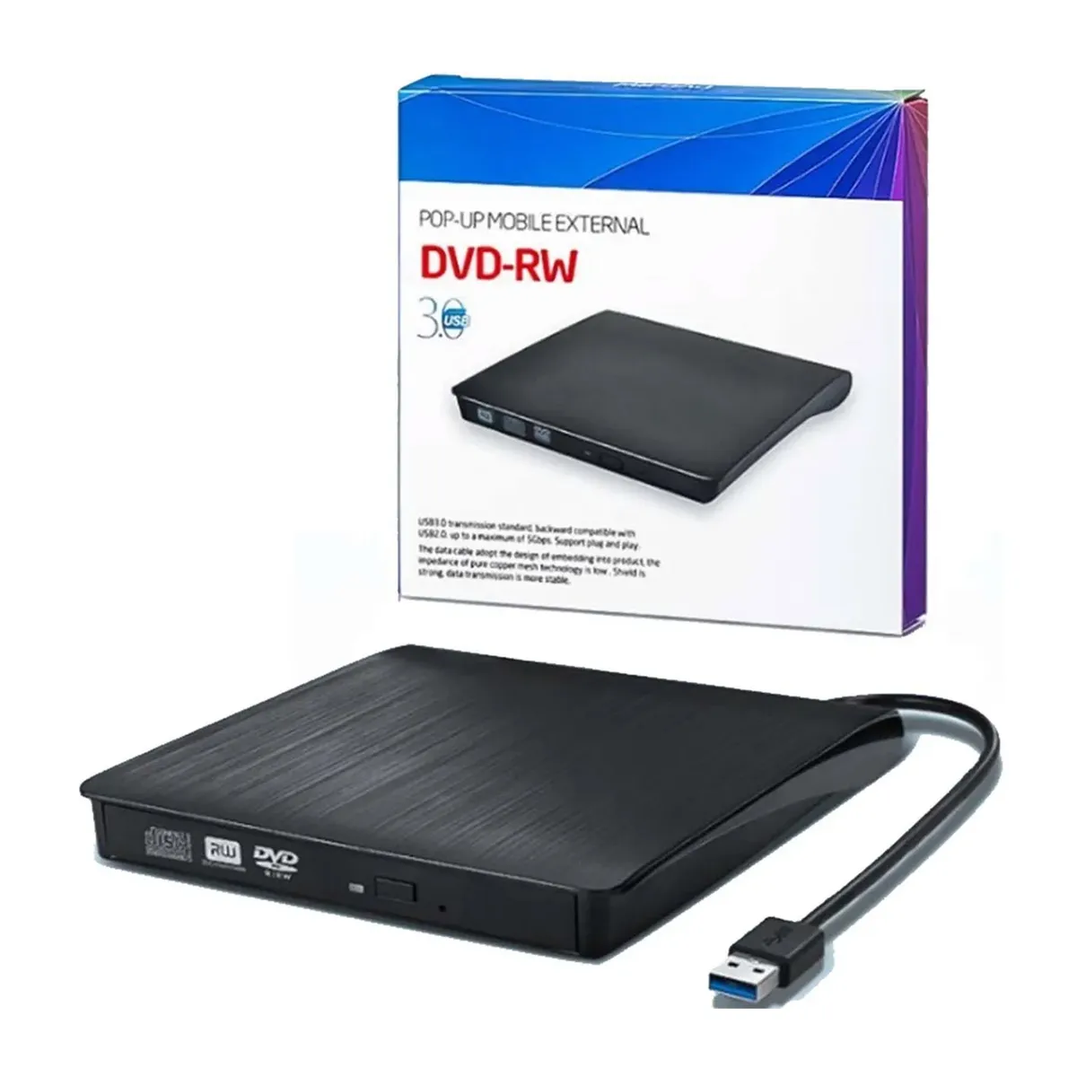 ESHOPANGIE - Grabador Externo Dvd/cd Lector Usb 3.0 Negro Usb-c Usb 3.0,usb-