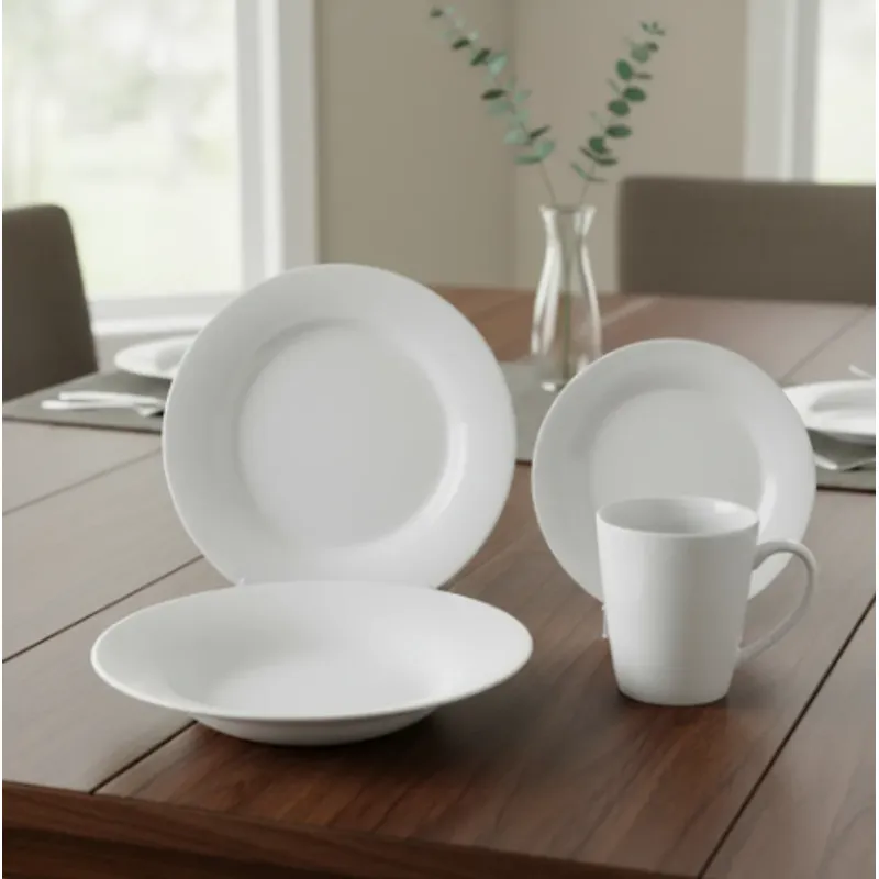 GENERICO - Juegos De Loza 16piezas Blancas Cerámica Blanco Lisa