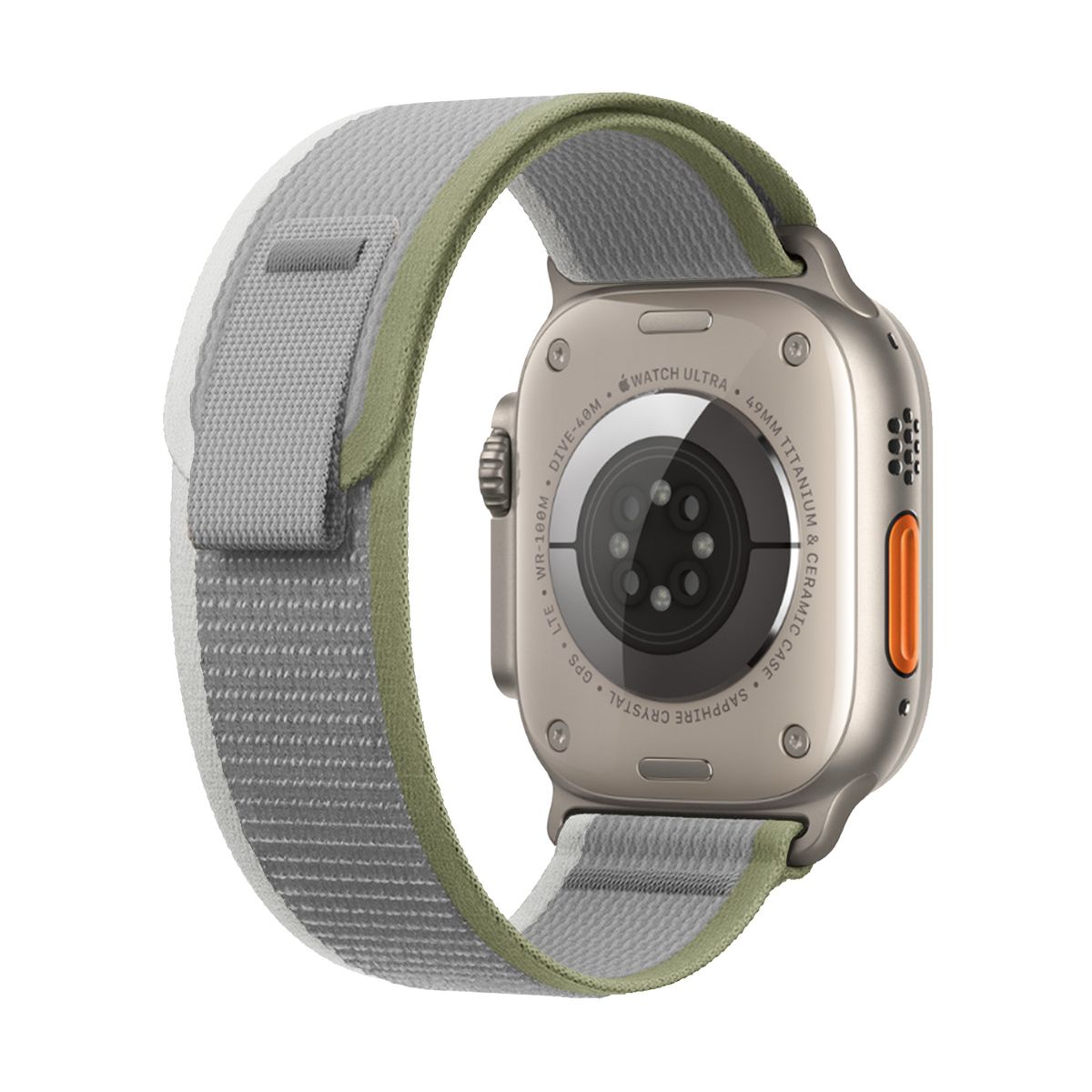 KBOD - Correas Para Apple Watch Kbod Loop Trail De 42-44-45-49mm Gris Verde