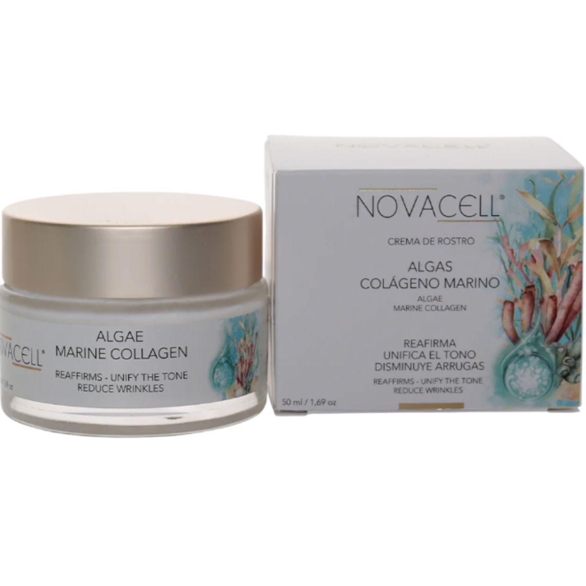 NOVACELL - Crema Facial Algas Colágeno Marino NOVACELL Regeneradora Intensiva