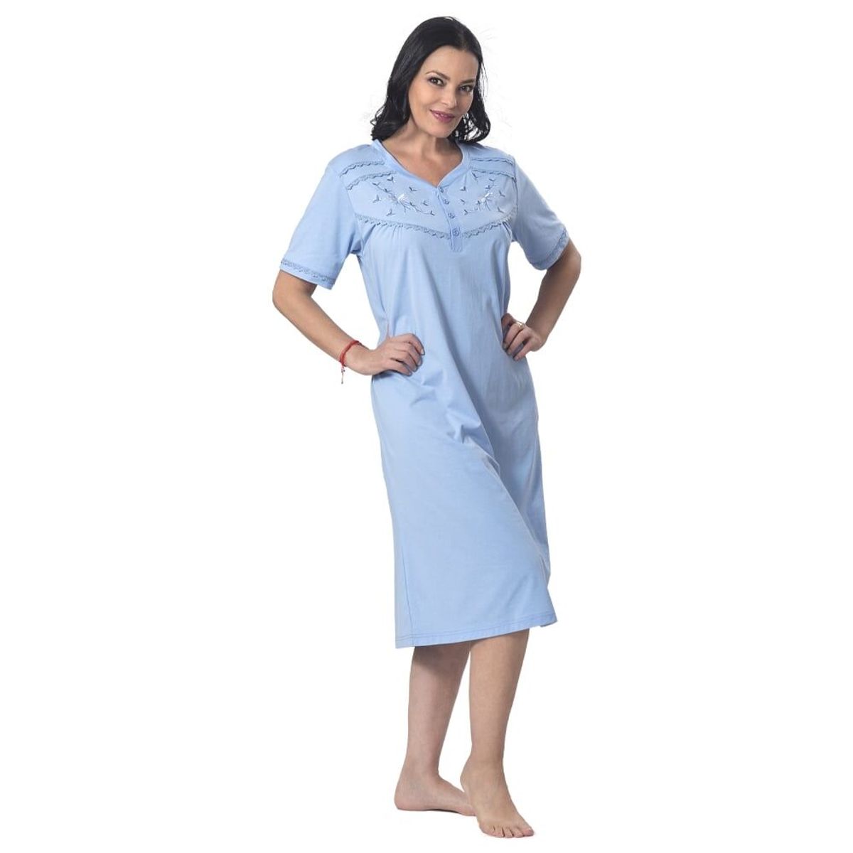 GENERICO - Camisa Algodón Liso Con Bordado