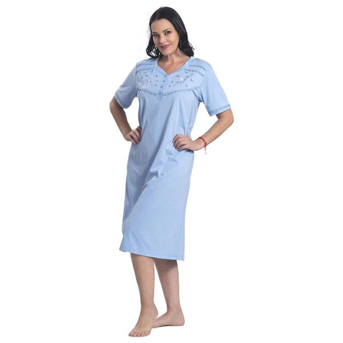 GENERICO - Camisa Algodón Liso Con Bordado