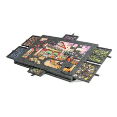 ESHOPANGIE - Tabla De Rompecabezas Inclinable Con Soporte Y 6 Cajones