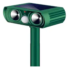 GENERICO - Repelente De Animales Solar Ahuyentador Jardín Ultrasónico Color Verde Oscuro