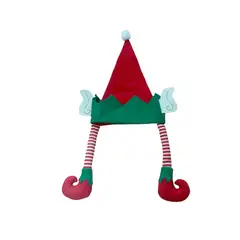 MIRO - Gorro de navidad 25x44 cm duende con trenzas