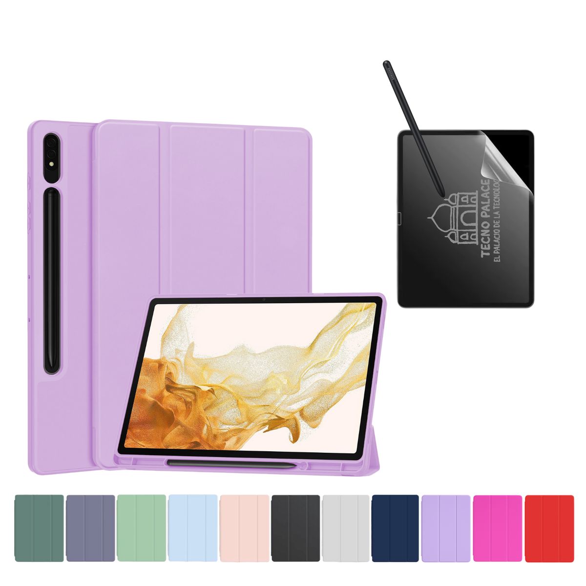 TECNOPALACE - Funda Más Lámina PaperLike Para Galaxy Tab S9Plus-S9FePlus-S10Plus - Lavanda